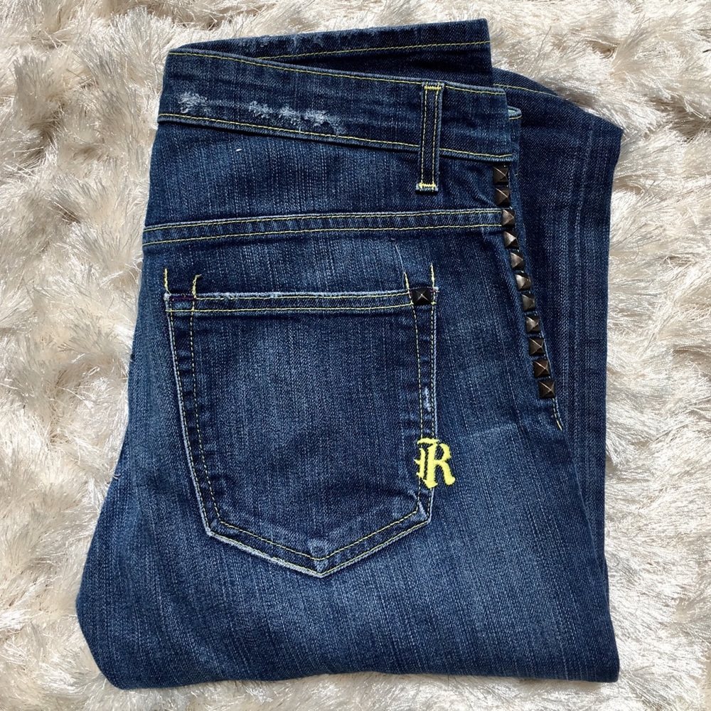 Rich & Skinny Studded Boyfriend Jean